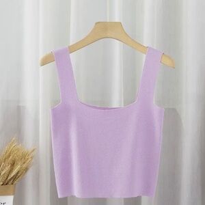 Lavender Knit Tank Top